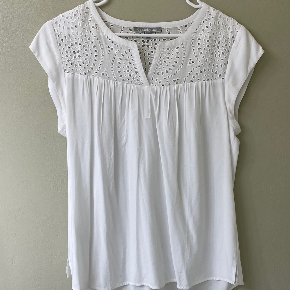 Daniel Rainn White Eyelet Blouse